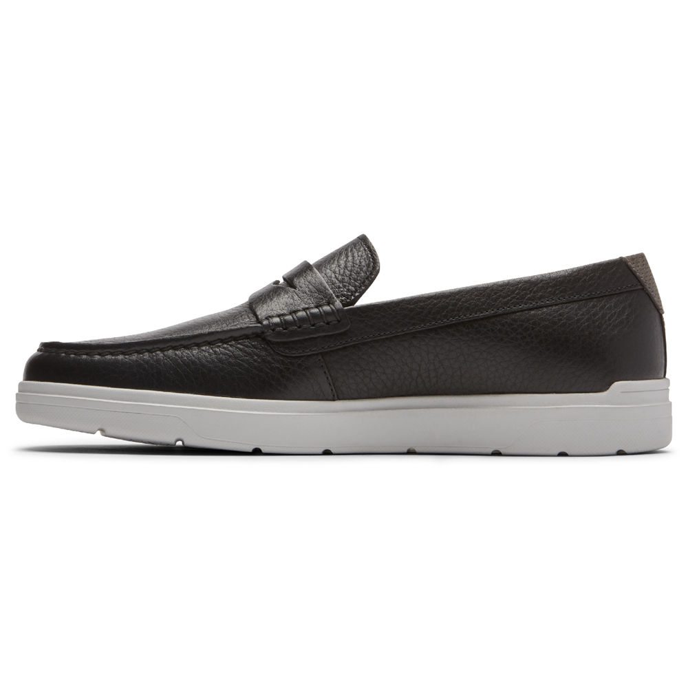 Mocasines Rockport Hombre Mexico - Total Motion Lite Penny Negros - EGHAR4891